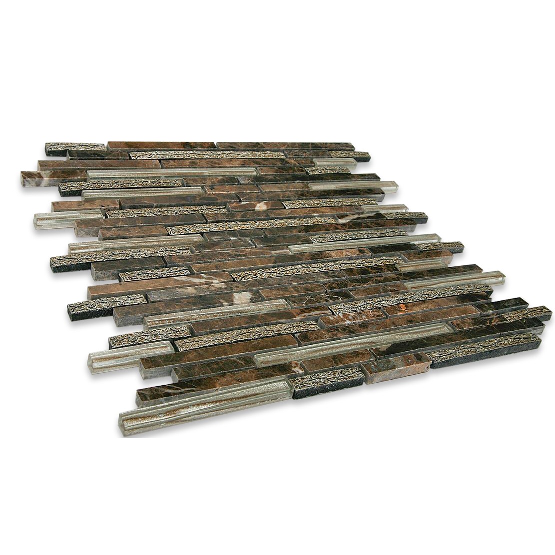 Arcadia+Brick ... → Arcadia → Arcadia Juniper Random Brick Glass and Stone Tile