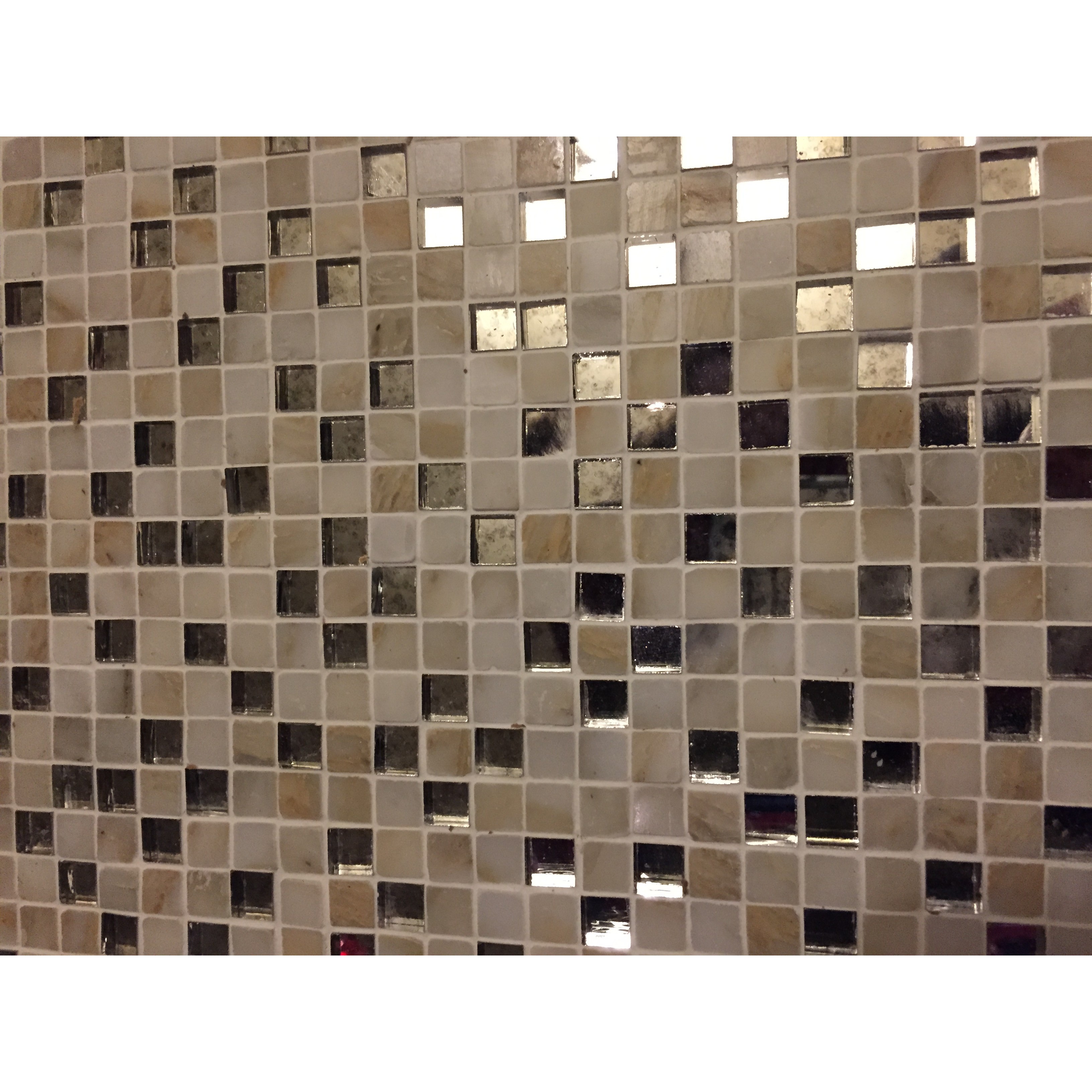 Kelli Ellis Soli Marble and Mirror Marble and Glass Tile