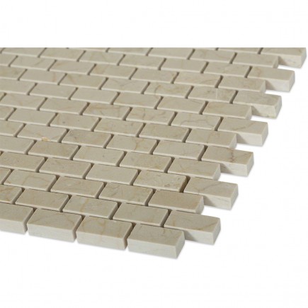 Crema Marfil 1/2 x 1 Classic Brick_corner_closeup