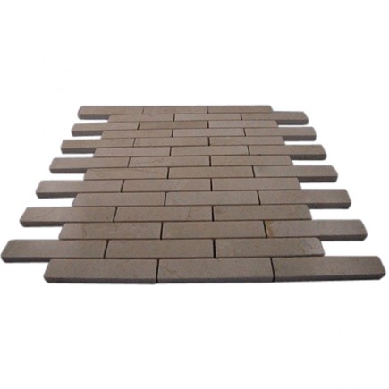 CREMA MARFIL 3/4 X 4 BIG BRICK PATTERN MARBLE MOSAIC TILES_MAIN