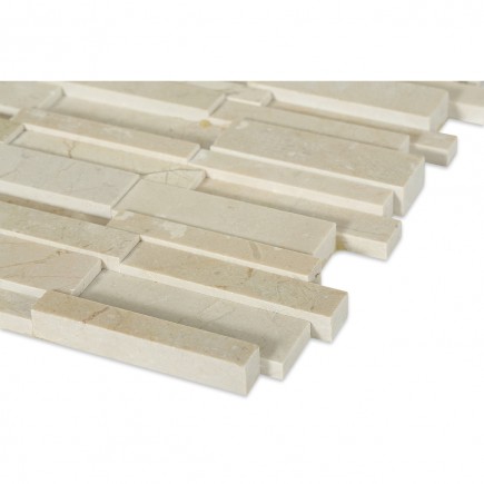 Illusion 3d Brick Pattern Crema Marfil_corner_closeup