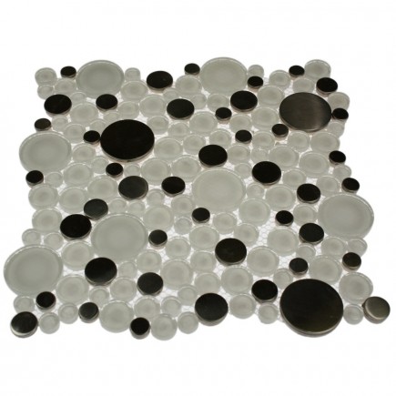 sample-LOFT ICE CAVE CIRCLES GLASS AND METAL TILES 1/4 SHEET SAMPLE_MAIN