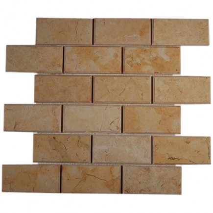 sample-JERUSALEM GOLD BEVELED 2x4 TILE 1/4SHEET SAMPLE_MAIN