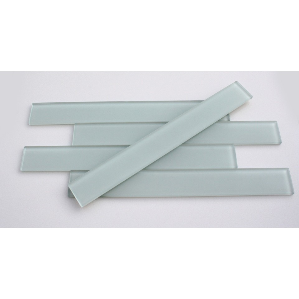 Shop 1.1 sq. ft. Loft Horizon Seafoam Green 2 x 16 Polished Glass Tile