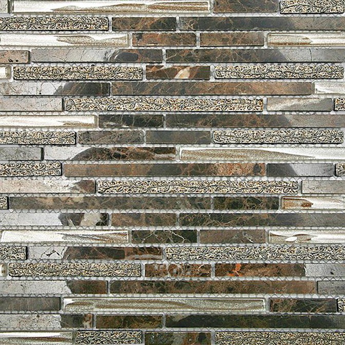 Arcadia+Brick Shop 11 3/4 x11 Arcadia Juniper Random Brick Polished Glass, Stone ...