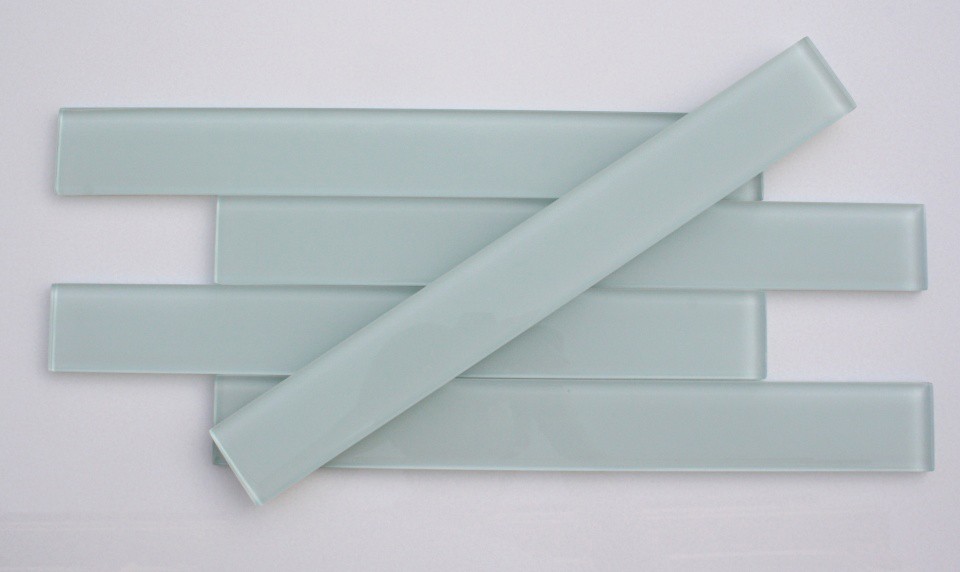 Shop 1.1 sq. ft. Loft Horizon Seafoam Green 2 x 16 Polished Glass Tile