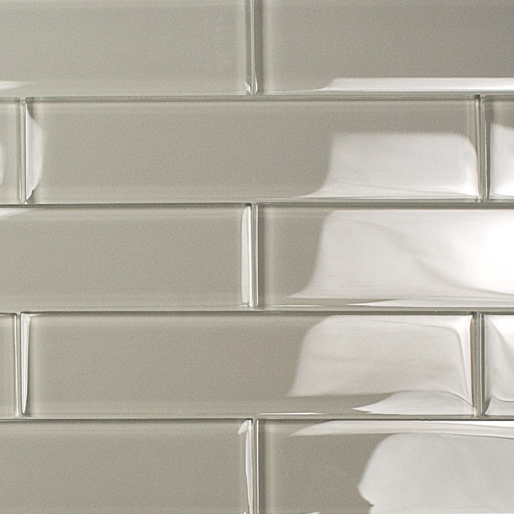 Shop For Loft Sage 2x8 Polished Glass Tiles at