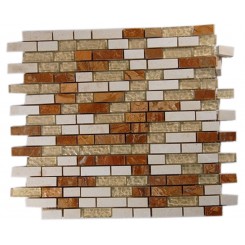 ALLOY SERIES GOLDEN GATE 1/2X2 GLASS & MARBLE MOSAIC TILES_MAIN