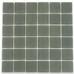 Loft Ash Gray Frosted 2x2 Glass Tile