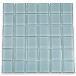 Loft Blue Gray Polished 2 X 2 Glass Tiles