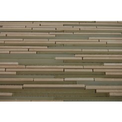 sample-BREEZE STYLUS CREMA ICE PATTERN 1/8 X RANDOM 1/4 SHEET GLASS TILES SAMPLE"_MAIN