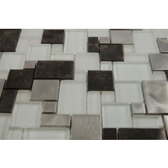 sample-BREEZE STEEL ICE VENETIAN PATTERN 1/4 SHEET GLASS TILES SAMPLE_MAIN