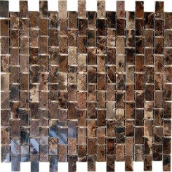 DARK EMPERIDOR 1/2X1 MARBLE MOSAIC TILES_MAIN