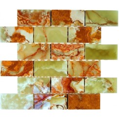 DARK GREEN ONYX 2X4 MARBLE MOSAIC TILES_MAIN