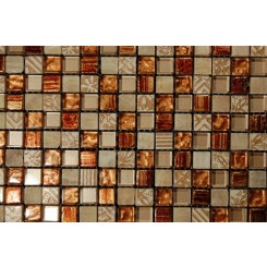 sample- METALLIC ETCHED PHARAOH'S GOLD BLEND 1/4 SHEET  TILES SAMPLE_MAIN