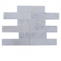 Brushed Stone Asian Statuary 2x8 Marble Tile