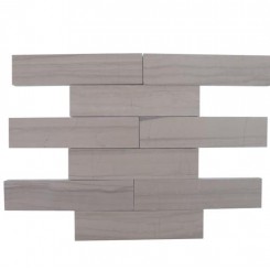 Brushed Stone Athens Gray 2x8 Marble Tile