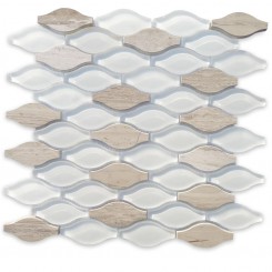 Iota Fleur De Sel Glass and Marble Tile