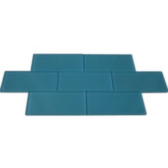 LOFT TURQUOISE POLISHED 3 X 6" GLASS TILES"_MAIN