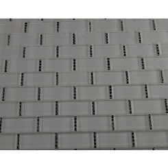 sample-LOFT SUPER WHITE POLISHED 1X2 1/4 SHEET GLASS TILES SAMPLE_MAIN