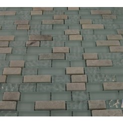 sample- SEASPRAY BLEND BRICK PATTERN 1/2 X 1/2"  TILES 1/4 SHEET SAMPLE BRICK"_MAIN