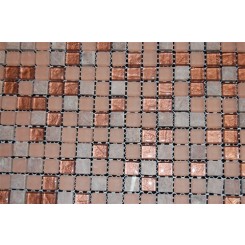 sample-COPPER CLAY BLEND 1/2X1/2 1/4 SHEET SAMPLE TILES SQUARES_MAIN