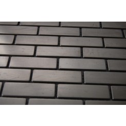 sample-STAINLESS STEEL .75x2.5" METAL TILES 1/4 SHEET SAMPLE BRICK PATTERN"_MAIN