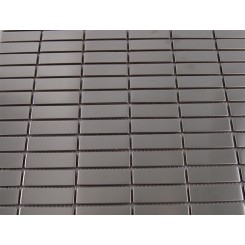 sample-STAINLESS STEEL STACKED 1/2 X 2" METAL TILES 1/4 SHEET STACKED SAMPLE"_MAIN