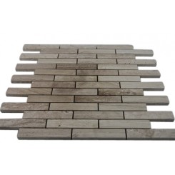 WOODEN BEIGE 3/4 X 4 BIG BRICK PATTERN MARBLE MOSAIC TILES_MAIN