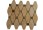 OCTAVE PATTERN JERUSALEM GOLD WITH DARK GREEN ONYX DOT 1/2 X 1/2 MARBLE TILE