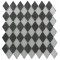 Geological Diamond Black Slate & Silver Glass Tiles