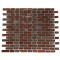 Brick Pattern Copper Clay Blend 1/2x2 Marble & Glass Tile Brick