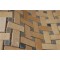 Sample-basket Weave Jerusalem Gold With Blue Macauba Dot 1/4 Sheet  Tiles Sample