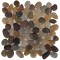 Cobblestone Multicolored Flat Finish Marble Mosaic Tiles