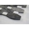 sample-OCTAVE PATTERN DARK BARDIGLIO WITH THASSOS DOT 1/4 SHEET SAMPLE
