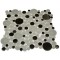 Sample-loft Ice Cave Circles Glass And Metal Tiles 1/4 Sheet Sample
