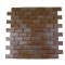 Chocolate Blend 1x2 Glass Tile