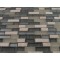 Sample- Silver Fog Blend Bricks 1/2" X 2" Glass Tiles 1/4 Sheet Sample Brick Pattern