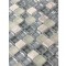 Sample- Silver Fog Blend Squares 1/2" X 1/2" Glass Tiles 1/4 Sheet Sample
