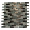 Alloy Polar Winds 1/2x2 Brick Pattern Marble & Glass Tile