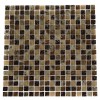 Barrel Brown Blend 1/2x1/2 Marble & Glass Tile