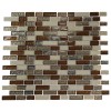 Brick Pattern Leather Boot Brown Blend 1/2" X Random" Marble & Glass Tile Brick