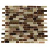 SOUTHERN TRAIL BLEND 1/2X 2 MARBLE & GLASS TILE BRICK PATTERN