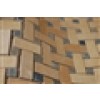 Sample-basket Weave Jerusalem Gold With Blue Macauba Dot 1/4 Sheet  Tiles Sample