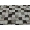 sample-BREEZE STEEL ICE PATTERN 3/4" X 3/4" SQUARES 1/4 SHEET GLASS TILES SAMPLE