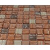 sample-TERRENE PLUTO BLEND 1X1 1/4 SHEET GLASS TILES SQUARES SAMPLE
