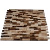 Cafe Au Lait 1/2" X Random  Cracked Joint Brick Layout Marble Mosaics