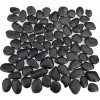 Cobblestone Obsidian Black Marble Mosaic Tiles