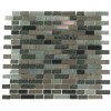 Constellation Blend Brick Pattern 1/2"x2" Marble & Glass Tile