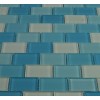 sample-CLOUD BLEND 1X2 GLASS TILE 1/4SHEET SAMPLE